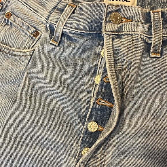 NWT AGolde Fold Waistband Jeans Size 26 - Picture 7 of 15